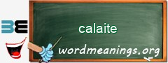 WordMeaning blackboard for calaite